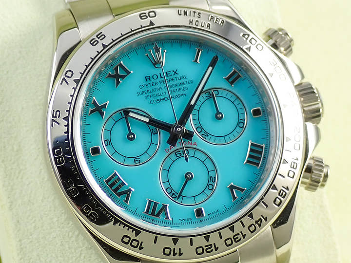 ロレックス デイトナ Ref.116509 ホワイトゴールド ターコイズ文字盤