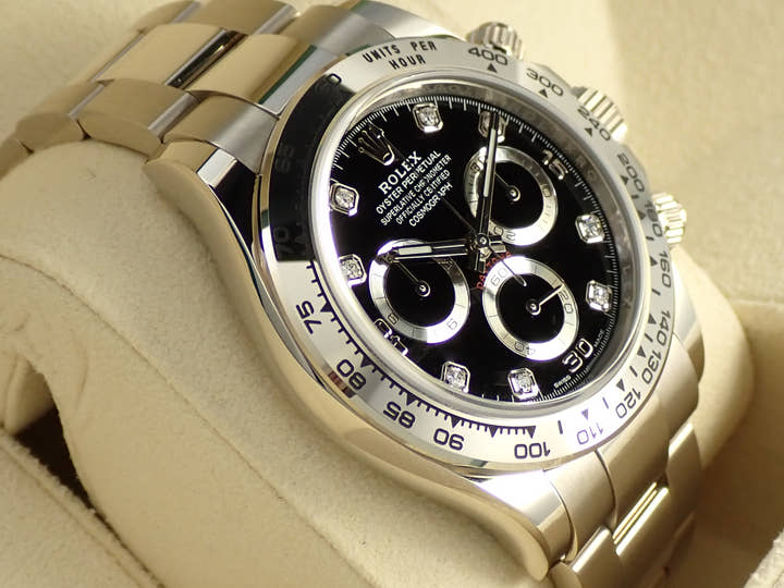 ロレックス デイトナ Ref.116509G ホワイトゴールド ブラックx8Pダイヤ文字盤