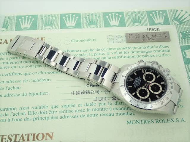 ロレックス デイトナ Ref.16520 ブラック文字盤 中古 daytona-258