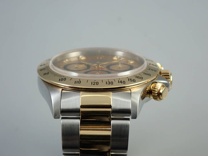ロレックス デイトナ エルプリメロ Ref.16523G ステンレススチール/イエローゴールド シャンパン×8Pダイヤ文字盤