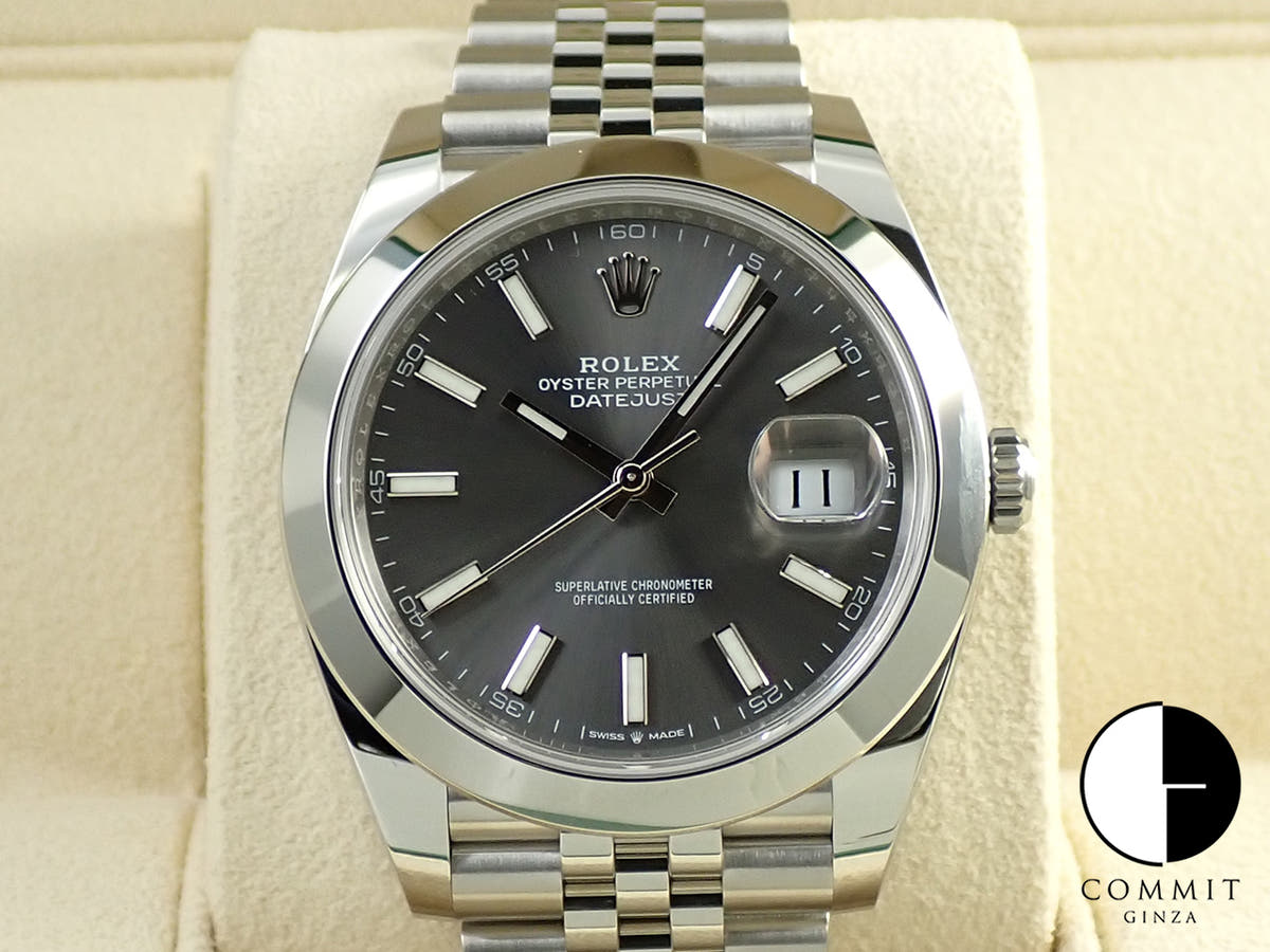ロレックス デイトジャスト41 Ref.126300 ステンレススチール スレート文字盤 ジュビリーブレスレット 未使用 3Y72URMM