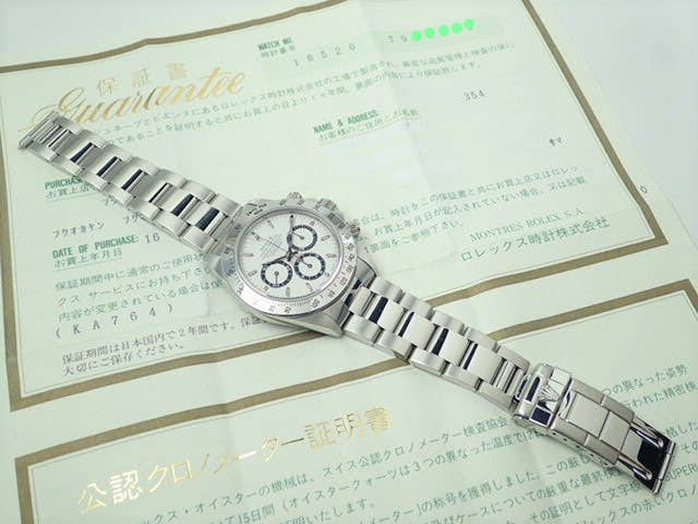ロレックス デイトナ Ref.16520 ホワイト文字盤 中古 daytona-288