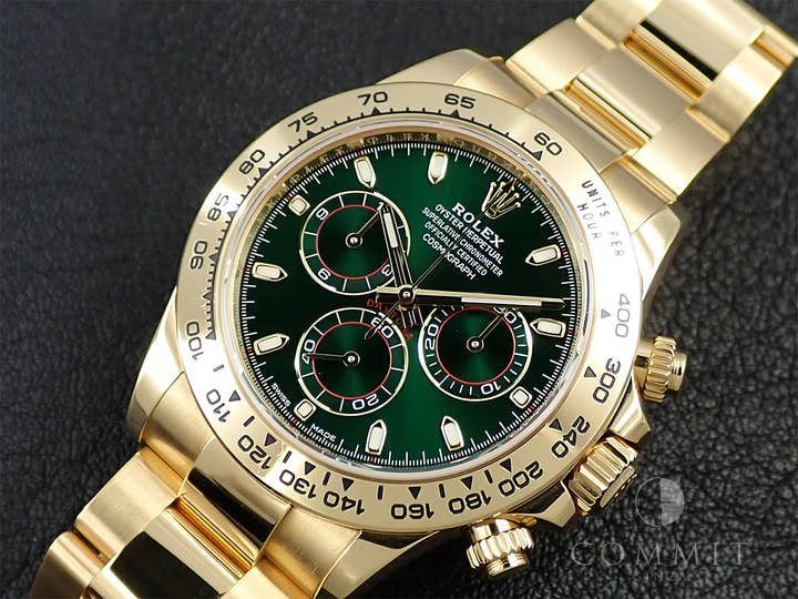 ロレックス デイトナ Ref.116508 イエローゴールド グリーン文字盤