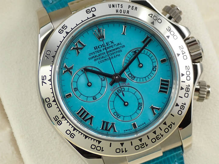 ロレックス デイトナ Ref.116519 ホワイトゴールド ターコイズ文字盤