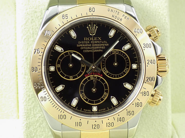 ロレックス デイトナ エルプリメロ Ref.16523 ステンレススチール/イエローゴールド ブラック文字盤