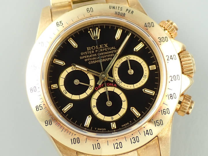 ロレックス デイトナ エルプリメロ Ref.16528 イエローゴールド ブラック文字盤