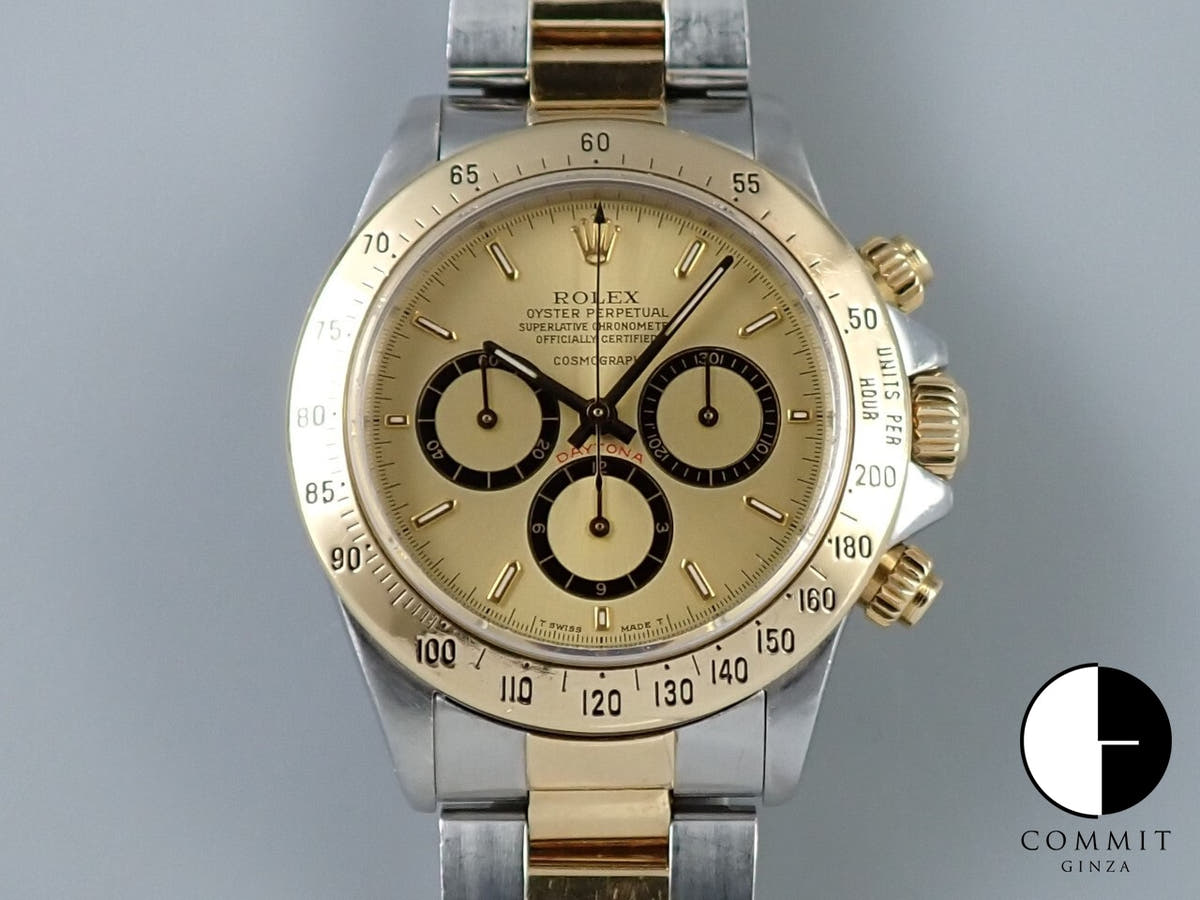 ロレックス デイトナ エルプリメロ Ref.16523 ステンレススチール/イエローゴールド シャンパン文字盤