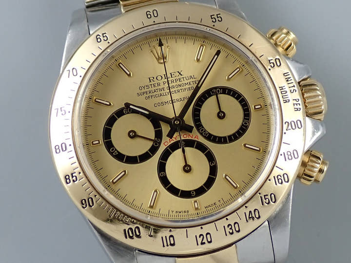 ロレックス デイトナ エルプリメロ Ref.16523 ステンレススチール/イエローゴールド シャンパン文字盤