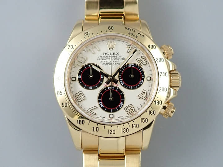 ロレックス デイトナ Ref.116528 イエローゴールド ホワイトアラビア文字盤