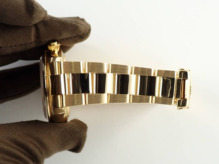 ロレックス デイトナ エルプリメロ Ref.16528 イエローゴールド パヴェダイヤx8Pエメラルド文字盤