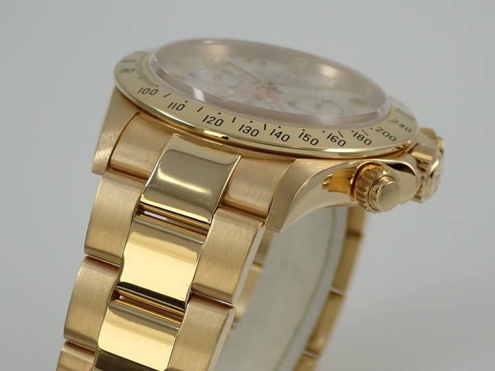 ロレックス デイトナ エルプリメロ Ref.16528 イエローゴールド ホワイトシェル アラビア文字盤