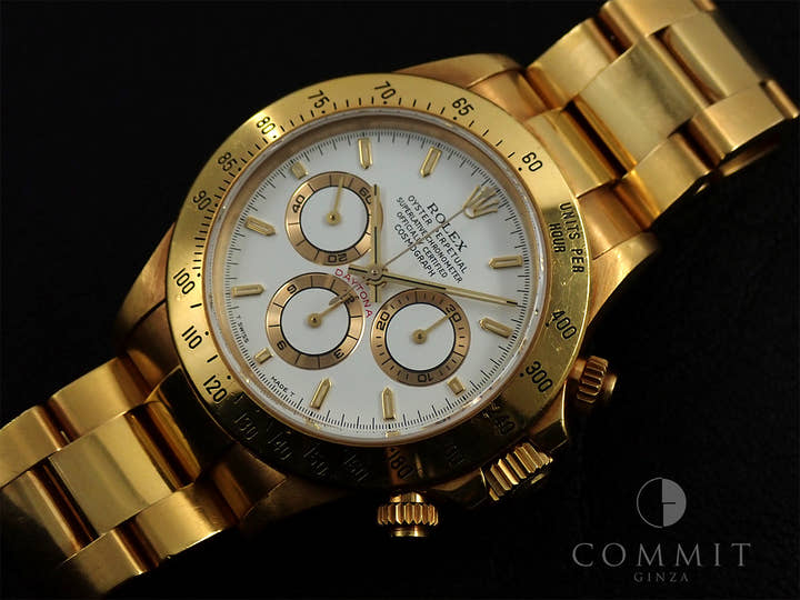 ロレックス デイトナ エルプリメロ Ref.16528 イエローゴールド ホワイト文字盤