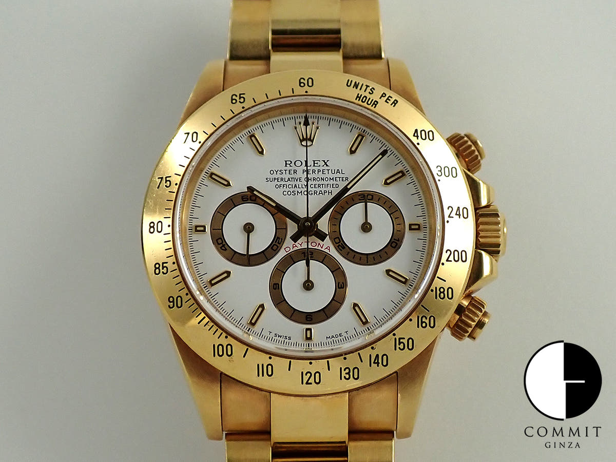 ロレックス デイトナ エルプリメロ Ref.16528 イエローゴールド ホワイト文字盤