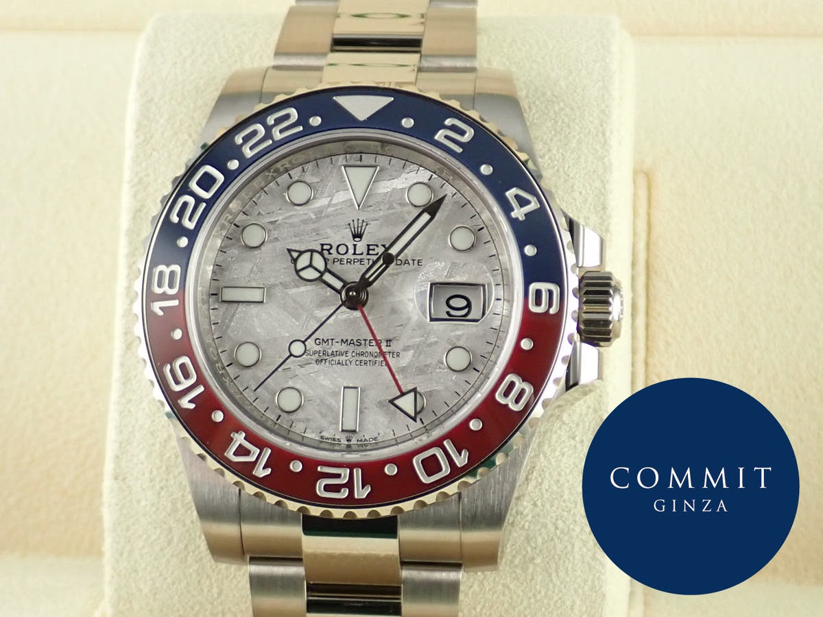 ロレックス GMTマスターII Ref.126719BLRO メテオライト文字盤 未使用 gmt-master2-84 オイスターブレスレット オイスターブレスレット