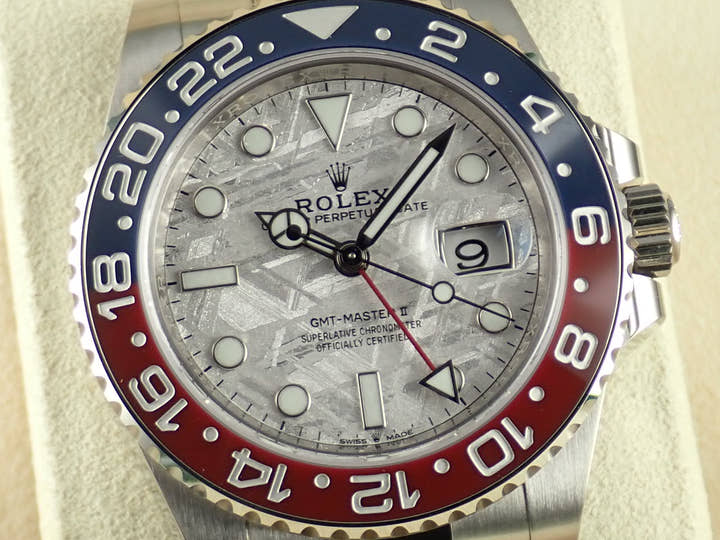 ロレックス GMTマスターII Ref.126719BLRO メテオライト文字盤 未使用 gmt-master2-84 オイスターブレスレット オイスターブレスレット
