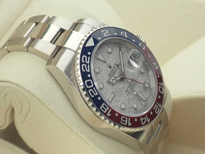 ロレックス GMTマスターII Ref.126719BLRO メテオライト文字盤 未使用 gmt-master2-84 オイスターブレスレット オイスターブレスレット