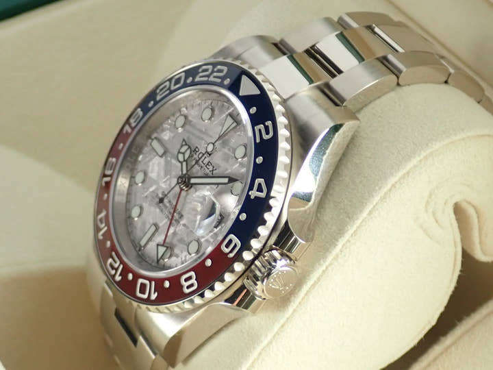 ロレックス GMTマスターII Ref.126719BLRO メテオライト文字盤 未使用 gmt-master2-84 オイスターブレスレット オイスターブレスレット