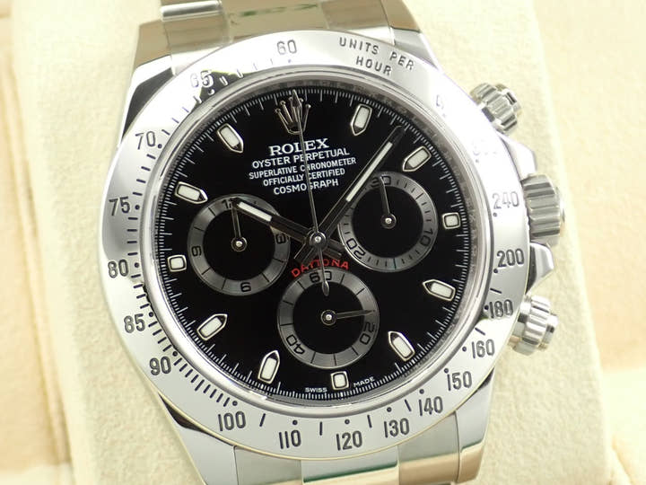 ロレックス デイトナ Ref.116520 ステンレススチール ブラック文字盤