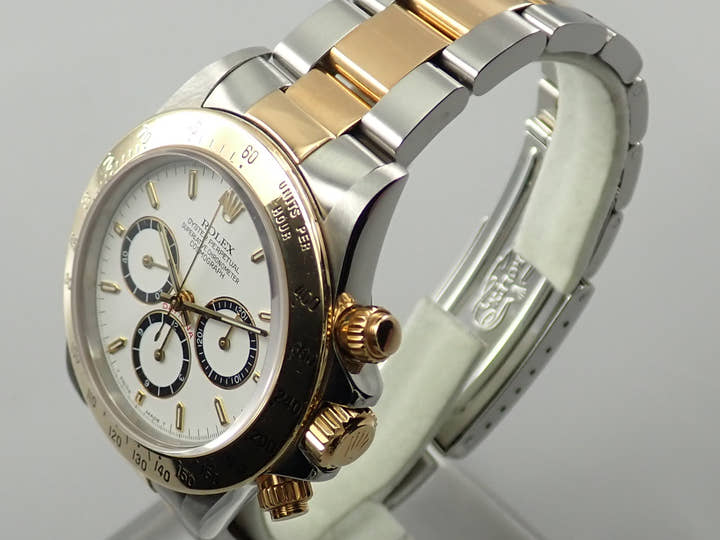 Rolex Daytona El Primero Ref. 16523 Stainless Steel/Yellow Gold White Dial