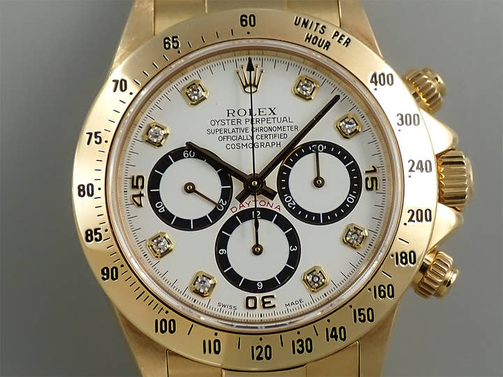 ロレックス デイトナ エルプリメロ Ref.16528G イエローゴールド ホワイトx8Pダイヤ文字盤