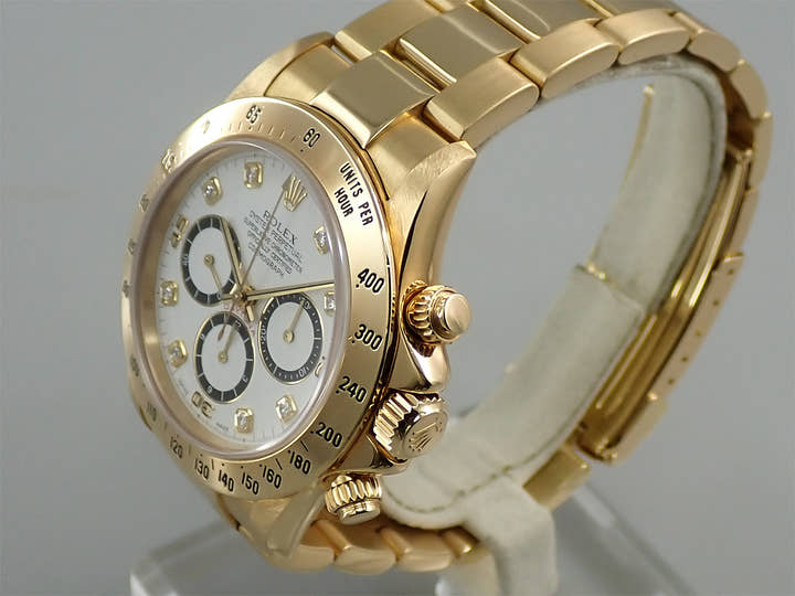 ロレックス デイトナ エルプリメロ Ref.16528G イエローゴールド ホワイトx8Pダイヤ文字盤
