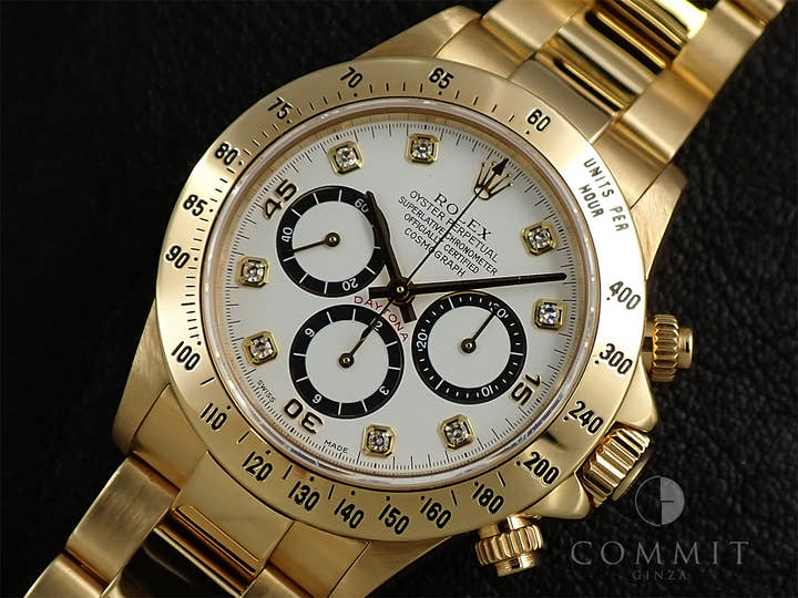 ロレックス デイトナ エルプリメロ Ref.16528G イエローゴールド ホワイトx8Pダイヤ文字盤