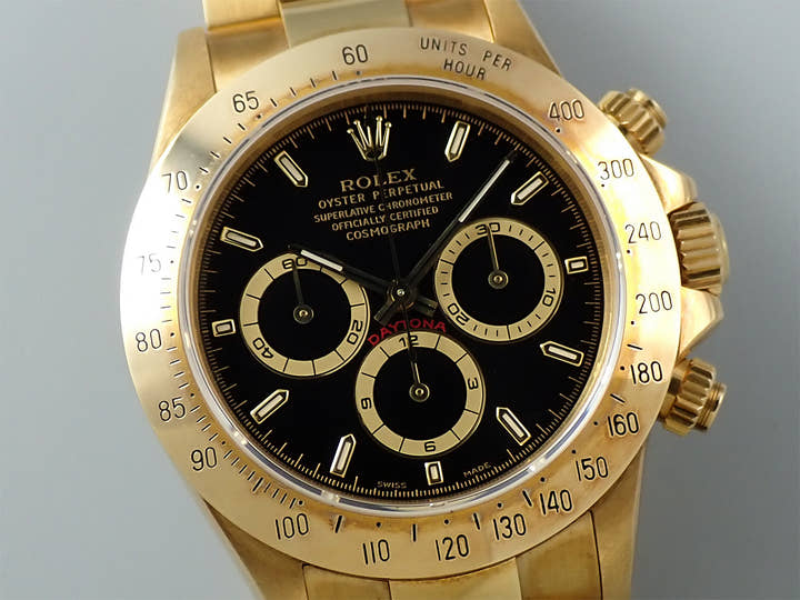 ロレックス デイトナ エルプリメロ Ref.16528 イエローゴールド ブラック文字盤