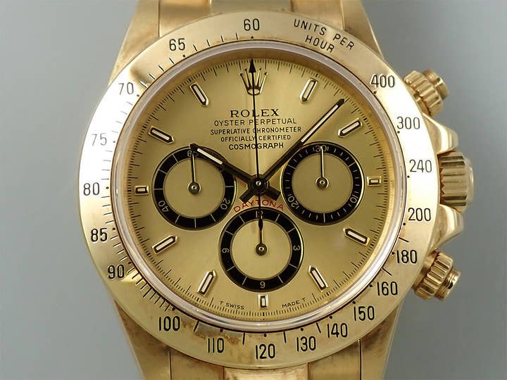 ロレックス デイトナ エルプリメロ Ref.16528 イエローゴールド シャンパン文字盤