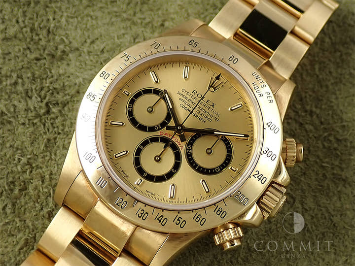 ロレックス デイトナ エルプリメロ Ref.16528 イエローゴールド シャンパン文字盤