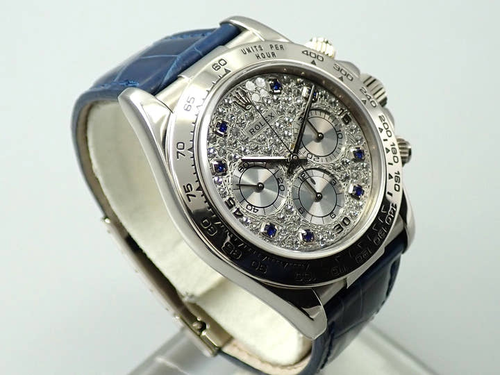 ロレックス デイトナ エルプリメロ Ref.16519 ホワイトゴールド パヴェダイヤx8Pサファイア文字盤
