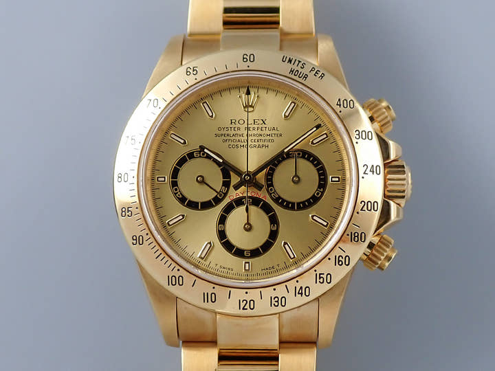 ロレックス デイトナ エルプリメロ Ref.16528 イエローゴールド シャンパン文字盤