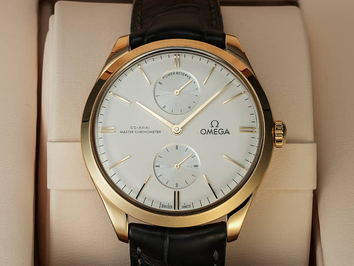 オメガ デ・ヴィル トレゾア コーアクシャル マスター クロノメーター パワーリザーブ 40MM Ref.435.53.40.22.02.001 シルバー文字盤 中古 2AYA8393