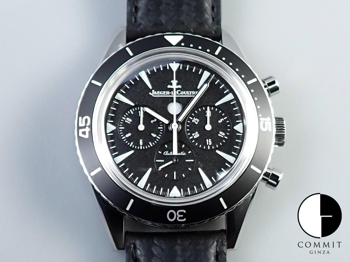ジャガールクルト ディープシー クロノグラフ Ref.Q2068570 黒文字盤 美品 34XS3P3L