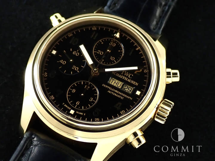 IWC ドッペルクロノグラフ Ref.IW3713 ブラック文字盤 美中古 01LWCJAW