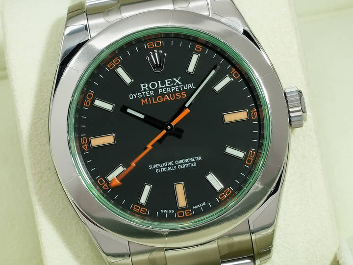 ロレックス ミルガウス Ref.116400GV ステンレススチール ブラック文字盤