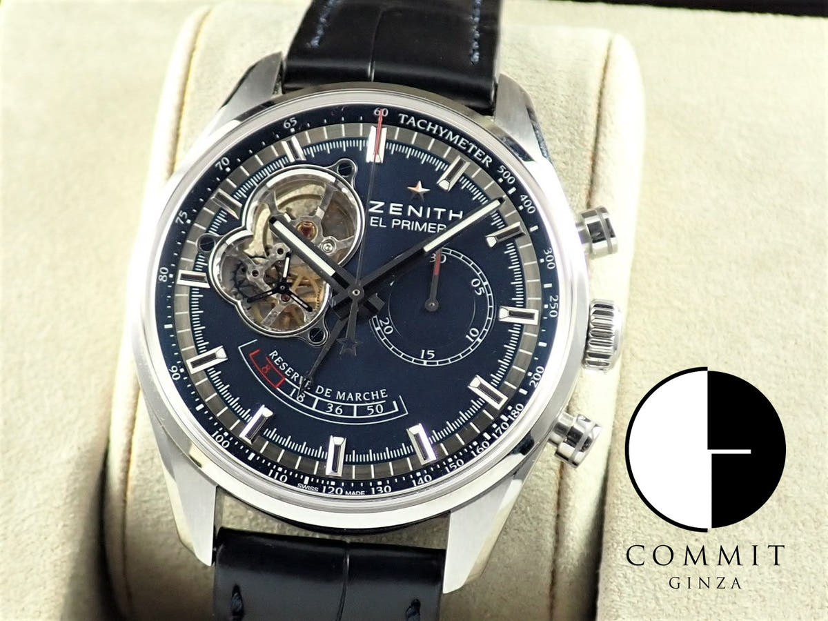 ゼニス エルプリメロ Ref.03.2085.4021/51.C700 ブルー文字盤 中古 elprimero