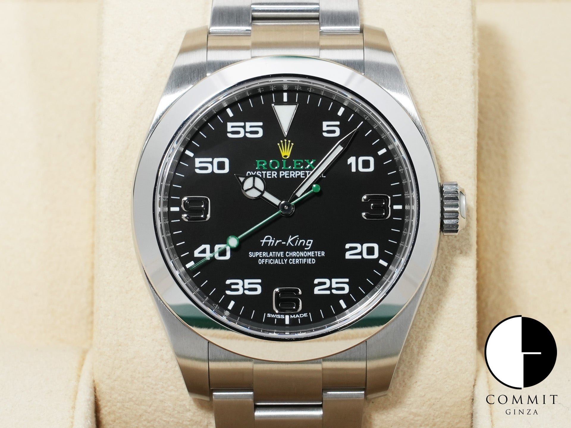 ロレックス エアキング Ref.116900 ステンレススチール ブラック文字盤 オイスターブレスレット 極美品 sonqj375