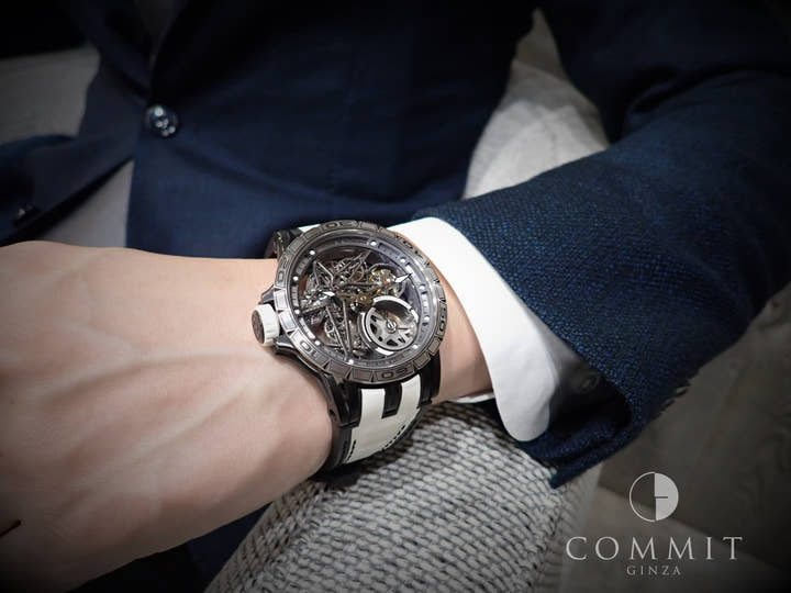 ロジェデュブイ エクスカリバー スパイダーオートマティック スケルトン Ref.DBEX0715 スケルトン文字盤 美品 C4R09049