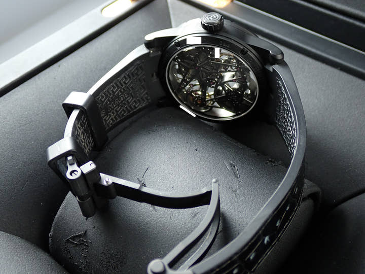 ロジェデュブイ エクスカリバー42 マイクロローター オートマティック スケルトン Ref.DBEX0473 スケルトン文字盤 美品 F81ZJ60A