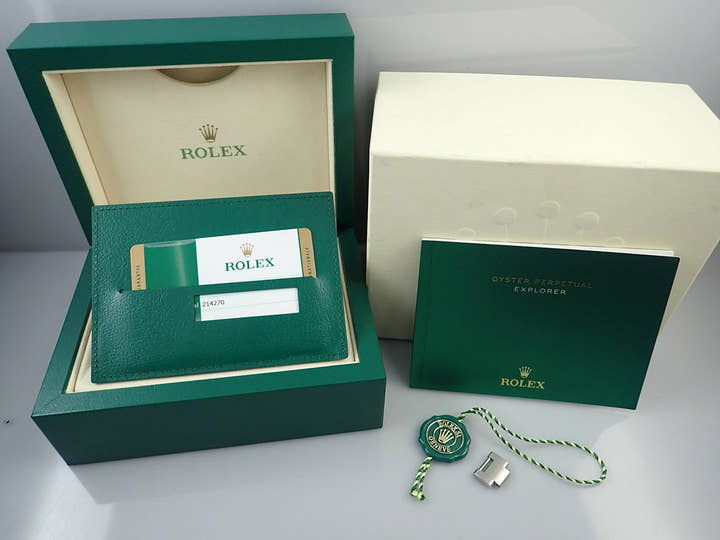 ロレックス エクスプローラーI 鏡面ブラックアウト Ref.214270 ステンレススチール ブラック文字盤