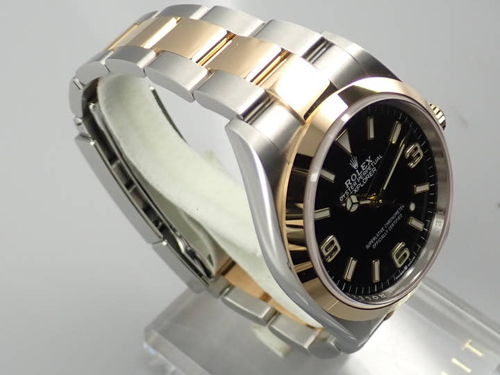 ロレックス エクスプローラー36 Ref.124273 ステンレススチール/イエローゴールド ブラック文字盤