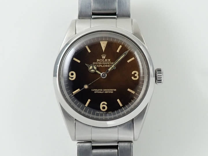 ロレックス エクスプローラーI Ref.1016M ステンレススチール トロピカル文字盤