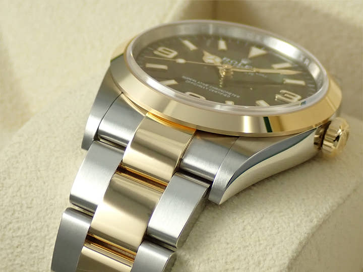 ロレックス エクスプローラー36 Ref.124273 ステンレススチール/イエローゴールド ブラック文字盤