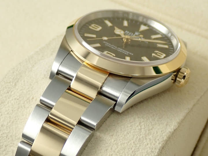 ロレックス エクスプローラー36 Ref.124273 ステンレススチール/イエローゴールド ブラック文字盤