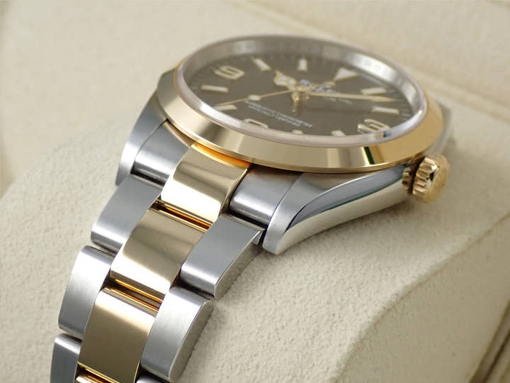 ロレックス エクスプローラー36 Ref.124273 ステンレススチール/イエローゴールド ブラック文字盤