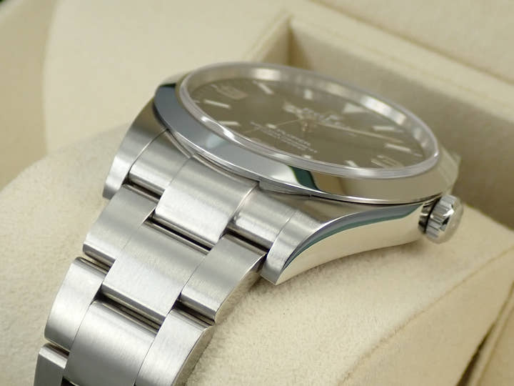 ロレックス エクスプローラーI 鏡面ブラックアウト Ref.214270 ステンレススチール ブラック文字盤