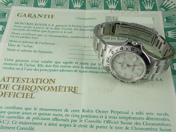 ロレックス エクスプローラーII Ref.16550 アイボリー文字盤 中古 explorer2-103