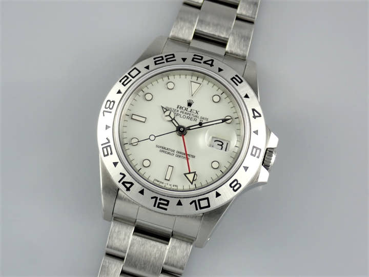 ロレックス エクスプローラーII Ref.16550 アイボリー文字盤 中古 explorer2-103