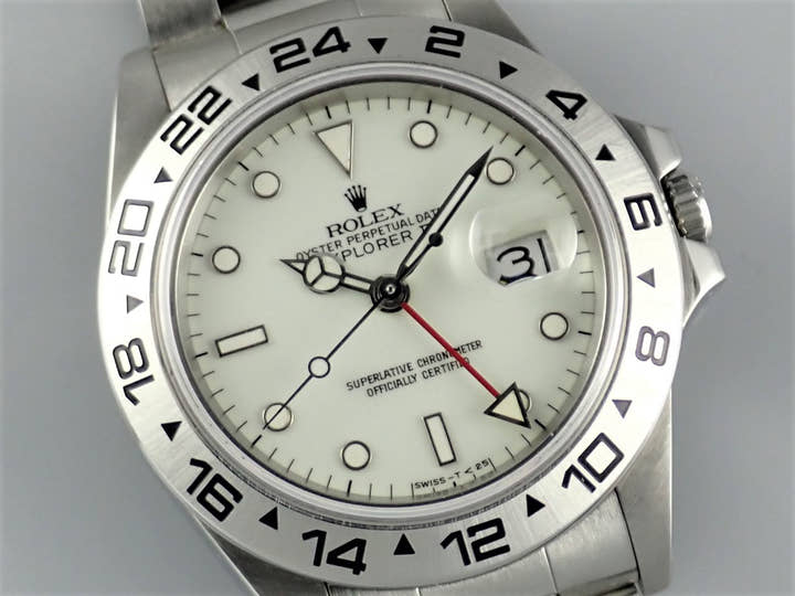 ロレックス エクスプローラーII Ref.16550 アイボリー文字盤 中古 explorer2-103