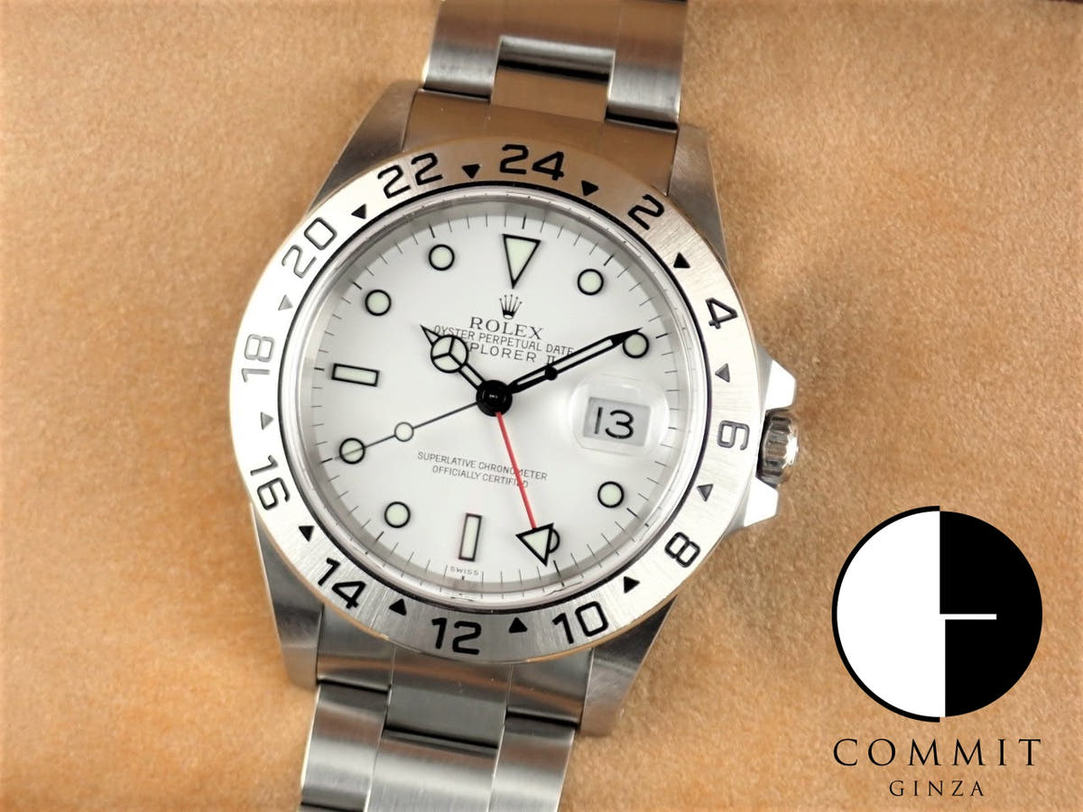 ロレックス エクスプローラーII Ref.16570 ホワイト文字盤 極美品 explorer2-113